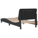 Cadru de pat cu lumini LED, negru, 90x190 cm, catifea - WALTI WALTI