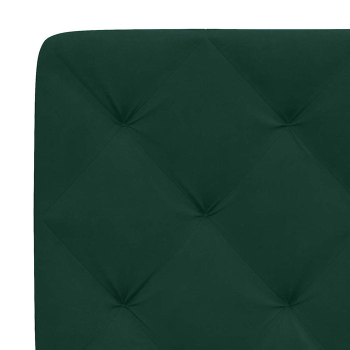 Cadru de pat cu LED fără saltea, verde închis, 90x190 cm, catifea WALTI