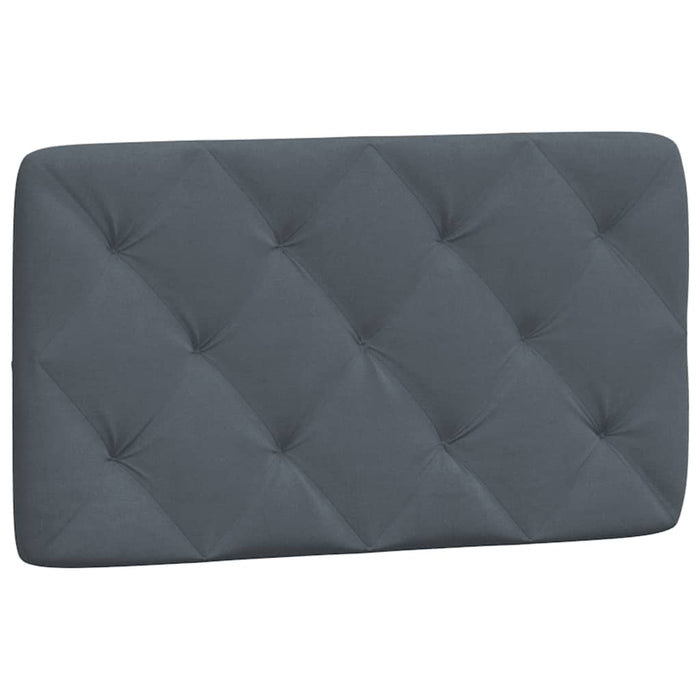 Cadru de pat cu LED fără saltea, gri închis, 152x203 cm, catifea WALTI