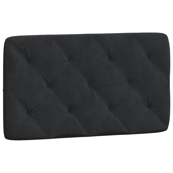 Cadru de pat cu LED fără saltea, negru, 90x200 cm, catifea WALTI