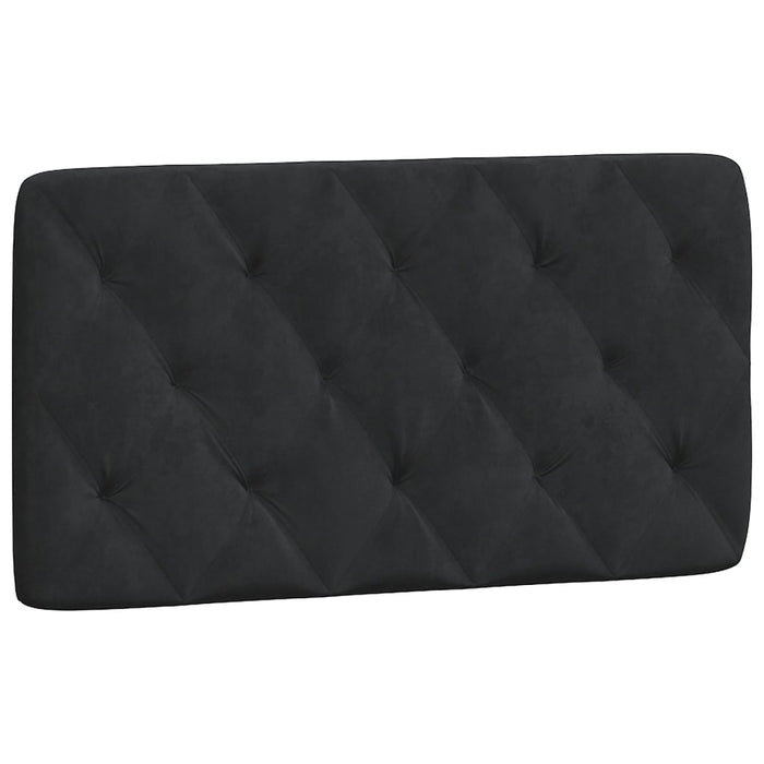 Cadru de pat cu LED fără saltea, negru, 100x200 cm, catifea WALTI