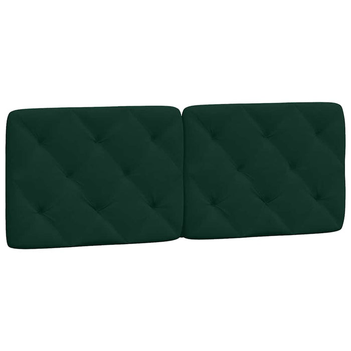 Cadru de pat cu LED fără saltea, verde închis, 120x200 cm, catifea WALTI