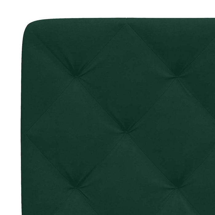 Cadru de pat cu LED fără saltea, verde închis, 120x200 cm, catifea WALTI