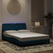Cadru de pat cu lumini LED, albastru, 120x200 cm, catifea - WALTI WALTI