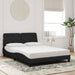 Cadru de pat cu lumini LED, negru, 140x200 cm, catifea - WALTI WALTI