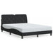 Cadru de pat cu lumini LED, negru, 140x200 cm, catifea - WALTI WALTI