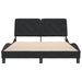 Cadru de pat cu lumini LED, negru, 140x200 cm, catifea - WALTI WALTI
