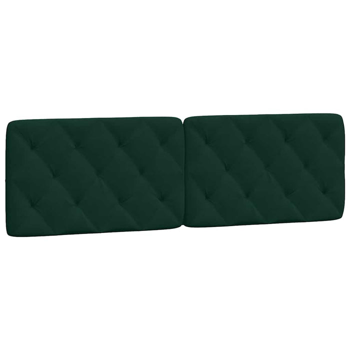 Cadru de pat cu LED fără saltea, verde închis, 160x200 cm, catifea WALTI