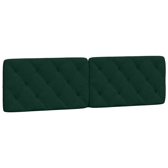 Cadru de pat cu LED fără saltea, verde închis, 180x200 cm, catifea WALTI