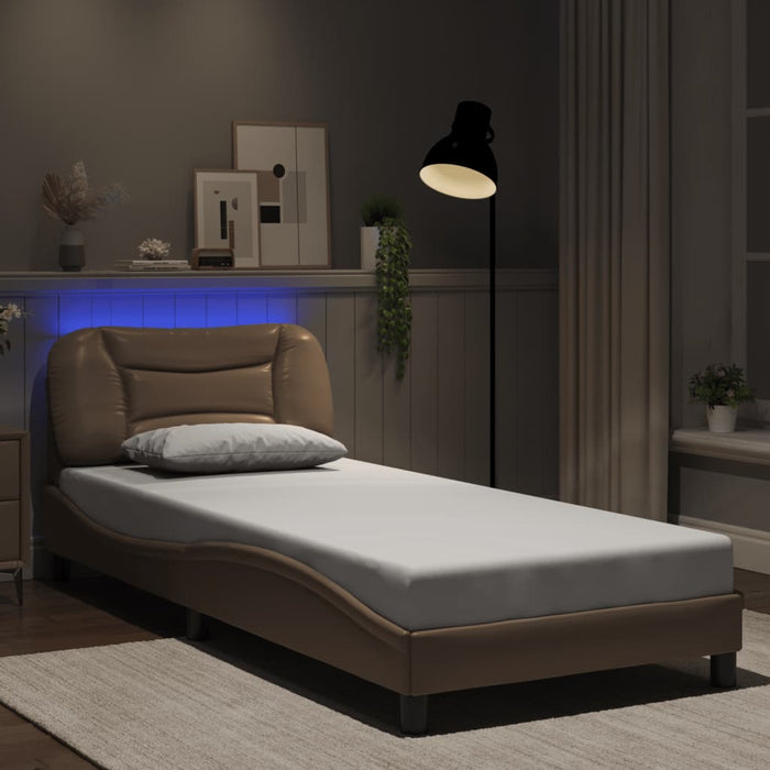 Cadru de pat cu LED fără saltea Hvar cappuccino 90x190 cm WALTI