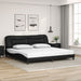 Cadru de pat cu lumini LED, negru, 200x200 cm, piele ecologică - WALTI WALTI
