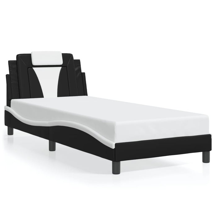 Cadru de pat Viana cu LED fără saltea negru/alb 80x200 cm WALTI