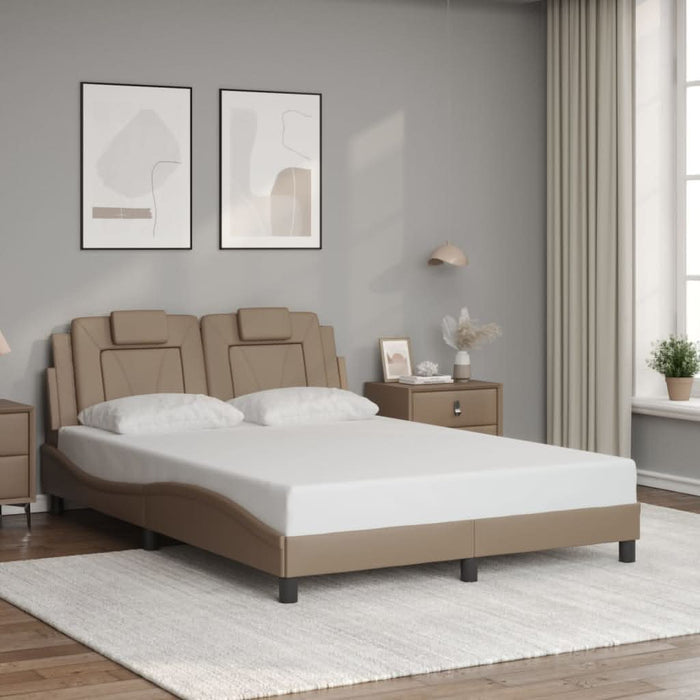 Cadru de pat cu LED, cappuccino, 120x200 cm, piele ecologică - WALTI WALTI