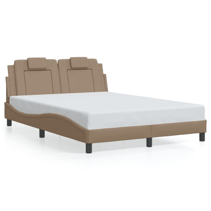 Cadru de pat cu LED, cappuccino, 120x200 cm, piele ecologică - WALTI WALTI