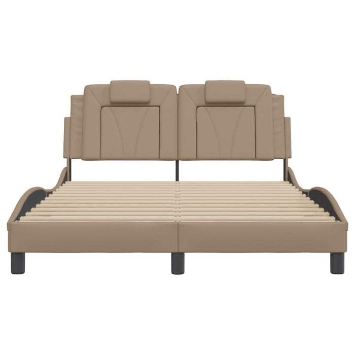 Cadru de pat cu LED, cappuccino, 120x200 cm, piele ecologică - WALTI WALTI