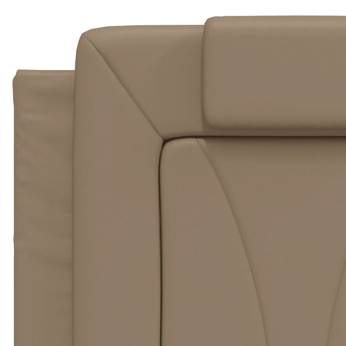 Cadru de pat cu LED, cappuccino, 120x200 cm, piele ecologică - WALTI WALTI