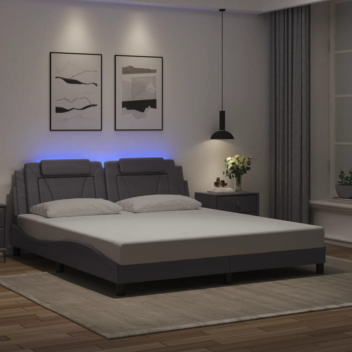 Cadru de pat, Viana, cu LED fără saltea, gri, 180x200 cm WALTI