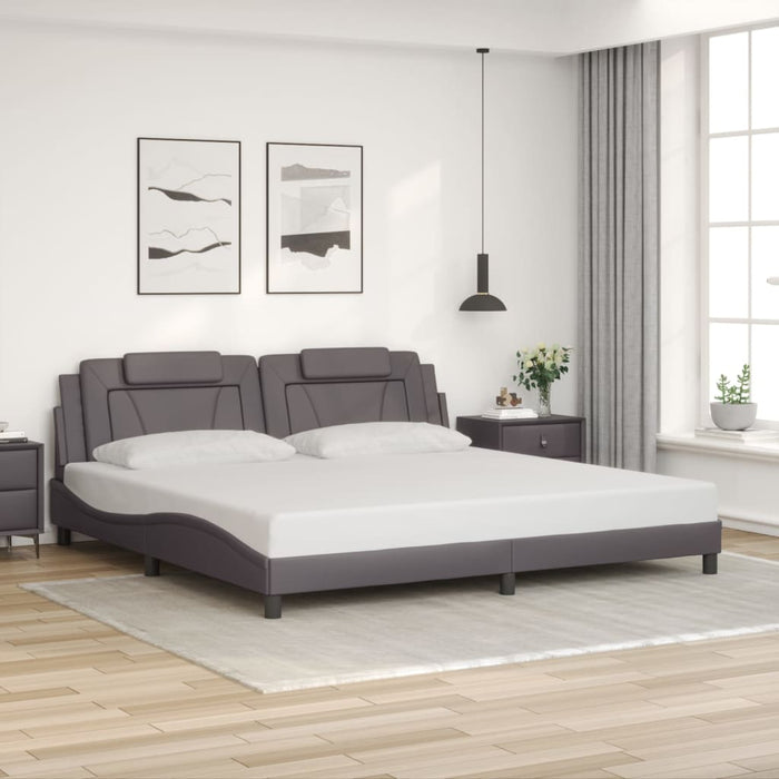 Cadru de pat, Viana, cu LED fără saltea, gri, 200x200 cm WALTI