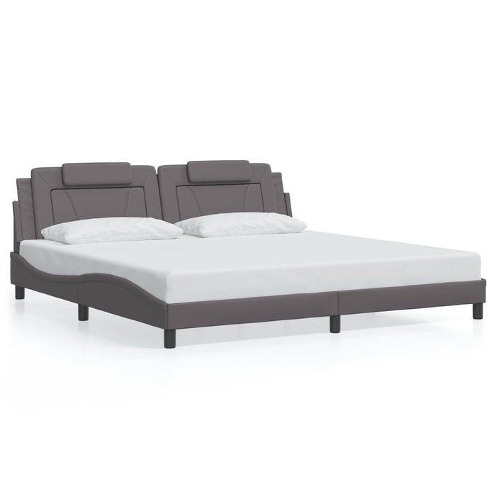 Cadru de pat, Viana, cu LED fără saltea, gri, 200x200 cm WALTI