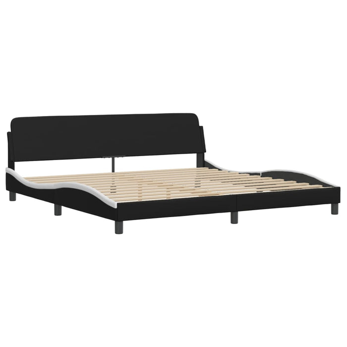 Cadru de pat Viana cu LED fără saltea negru/alb 200x200 cm WALTI