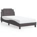 Cadru de pat cu lumini LED, gri, 80x200 cm, piele ecologică - WALTI WALTI