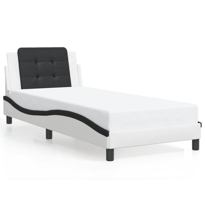 Cadru de pat cu LED fără saltea Zadar alb/negru 90x190 cm - WALTI WALTI