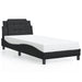 Cadru de pat cu lumini LED, negru, 100x200 cm, piele ecologică - WALTI WALTI