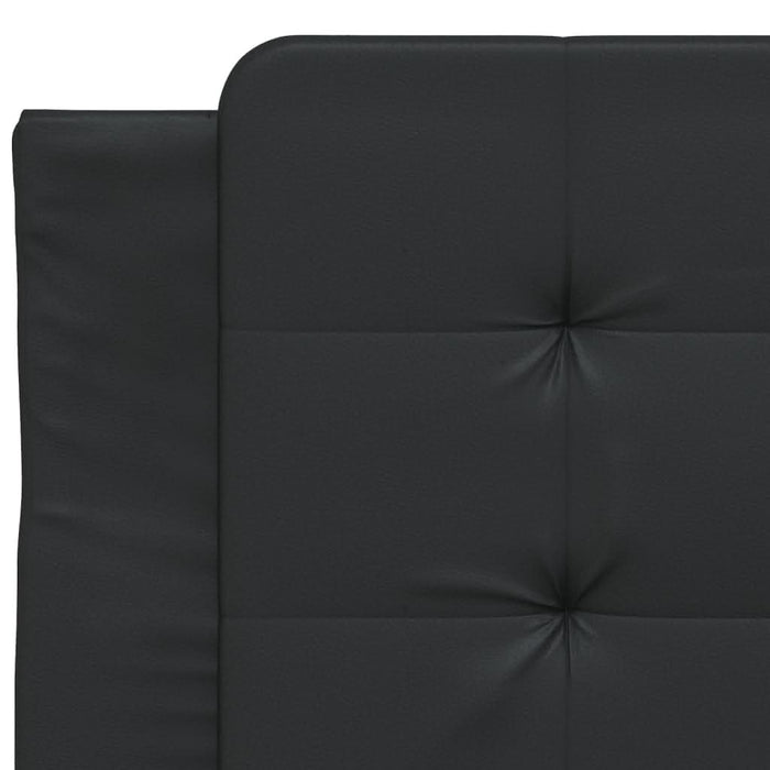 Cadru de pat cu lumini LED, negru, 100x200 cm, piele ecologică - WALTI WALTI