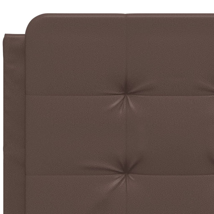 Cadru de pat cu lumini LED, maro, 120x200 cm, piele ecologică - WALTI WALTI