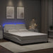 Cadru de pat cu lumini LED, alb, 140x190 cm, piele ecologică - WALTI WALTI