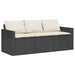 Set mobilier de grădină cu perne, 6 piese, negru, poliratan - WALTI WALTI