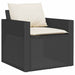 Set mobilier de grădină cu perne, 6 piese, negru, poliratan - WALTI WALTI