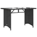 Set mobilier de grădină cu perne, 6 piese, negru, poliratan - WALTI WALTI