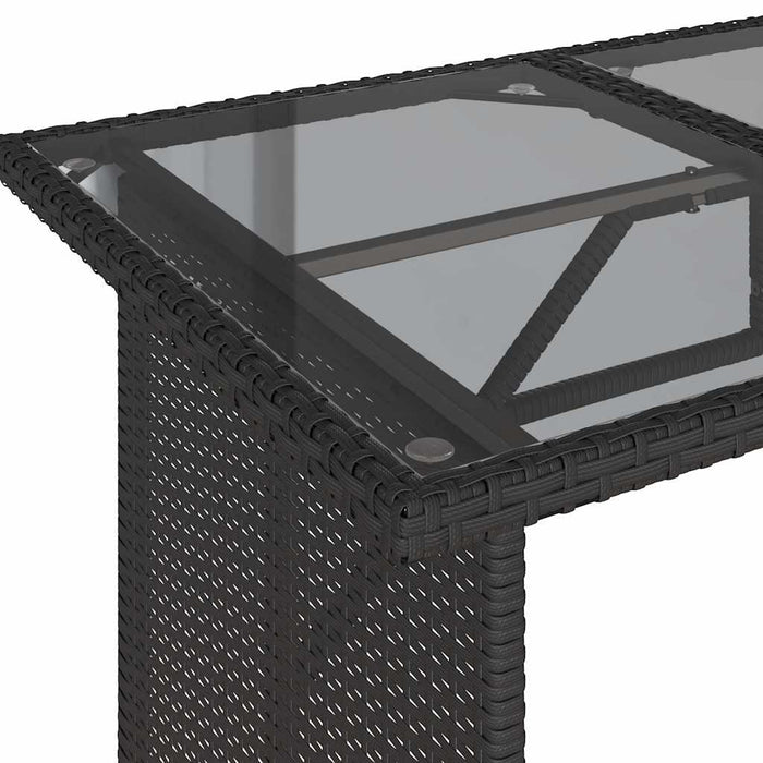 Set mobilier de grădină cu perne, 6 piese, negru, poliratan - WALTI WALTI