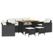 Set mobilier de grădină cu perne, 6 piese, negru, poliratan - WALTI WALTI