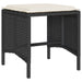 Set mobilier de grădină cu perne, 6 piese, negru, poliratan - WALTI WALTI