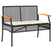 Set mobilier de grădină cu perne, 5 piese, negru, poliratan - WALTI WALTI