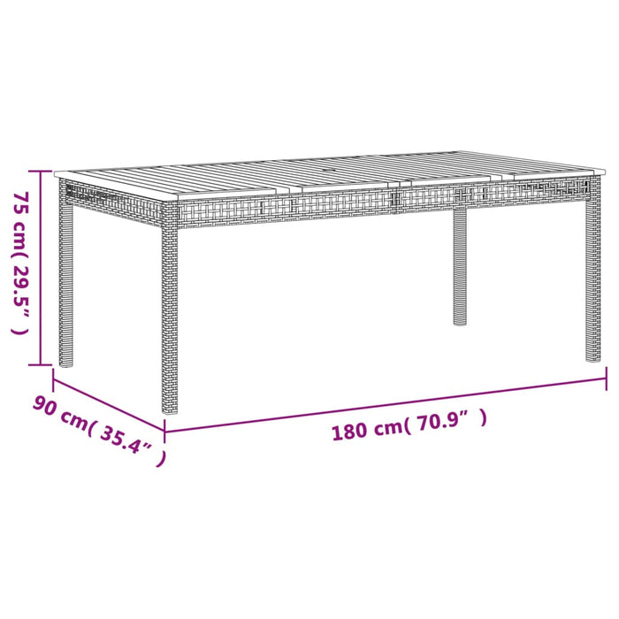 Set mobilier de grădină cu perne, 7 piese, gri, poliratan WALTI