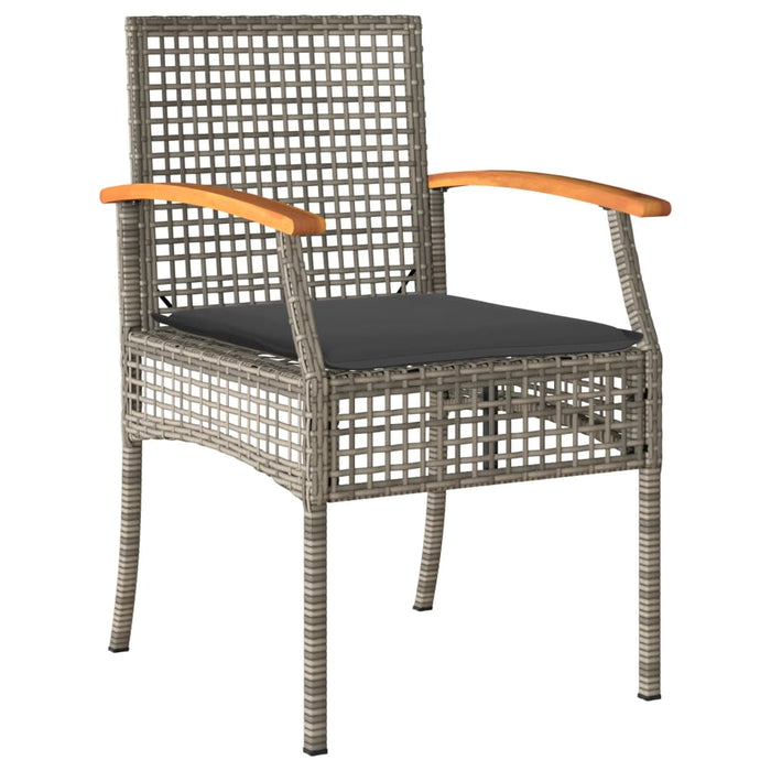 Set mobilier de grădină cu perne, 4 piese, gri, poliratan WALTI