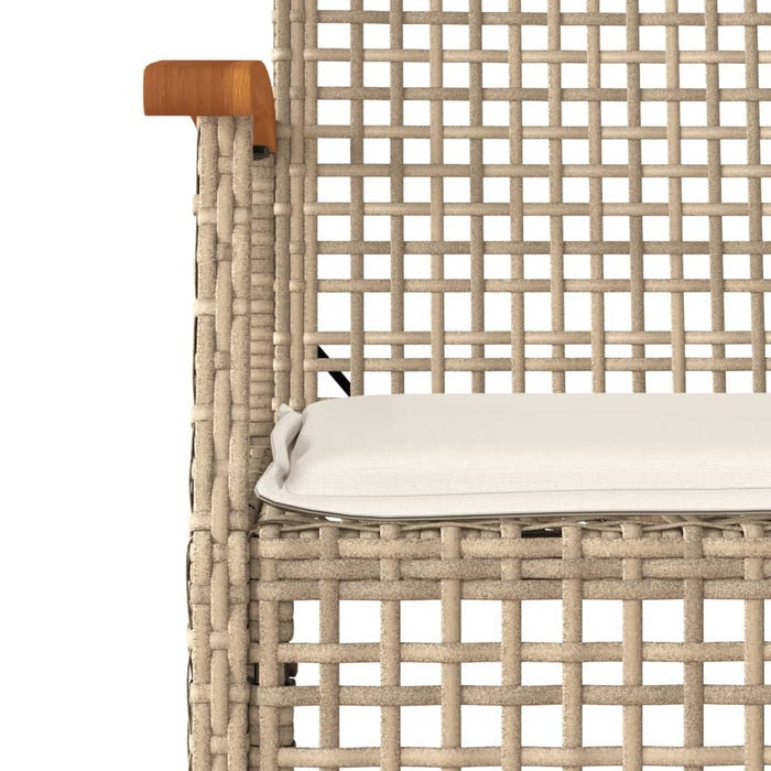 Set mobilier de grădină cu perne, 5 piese, bej, poliratan - WALTI WALTI