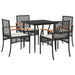 Set mobilier de grădină cu perne, 5 piese, negru, poliratan - WALTI WALTI