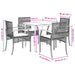 Set mobilier de grădină cu perne, 5 piese, negru, poliratan - WALTI WALTI