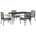 Set mobilier de grădină cu perne, 5 piese, negru, poliratan - WALTI WALTI