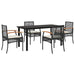 Set mobilier de grădină cu perne, 5 piese, negru, poliratan - WALTI WALTI