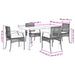 Set mobilier de grădină cu perne, 5 piese, negru, poliratan - WALTI WALTI