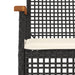 Set mobilier de grădină cu perne, 9 piese, negru, poliratan - WALTI WALTI