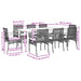 Set mobilier de grădină cu perne, 9 piese, negru, poliratan - WALTI WALTI