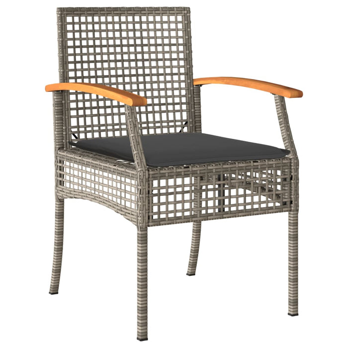 Set mobilier de grădină cu perne, 5 piese, gri, poliratan WALTI