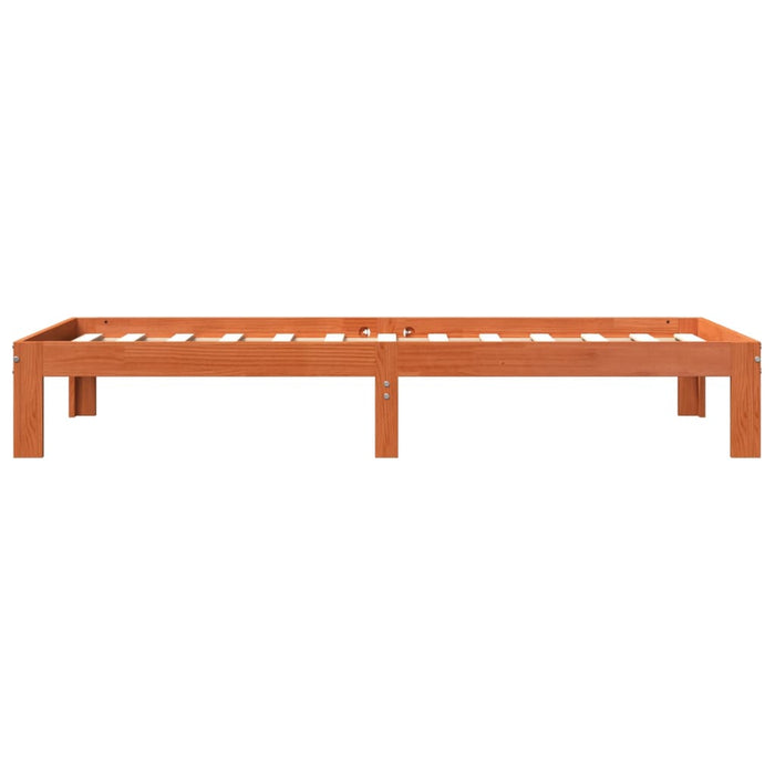 Cadru pat fără saltea, maro ceruit, 100x200 cm, lemn masiv pin - WALTI WALTI