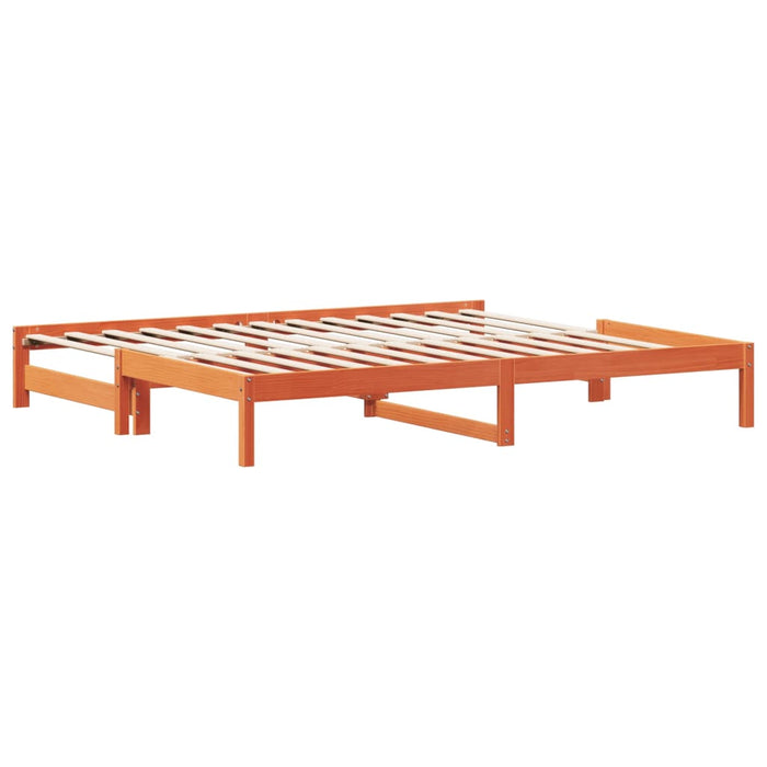 Pat de zi cu extensie, maro ceruit, 90x200cm, lemn masiv de pin - WALTI WALTI
